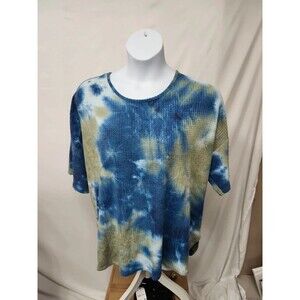 Lildy thermal weave abstract tunic top SZ 2X-3X